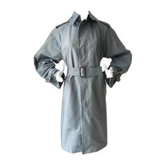 Jean Paul Gaultier Iridescent Blue Trench Coat