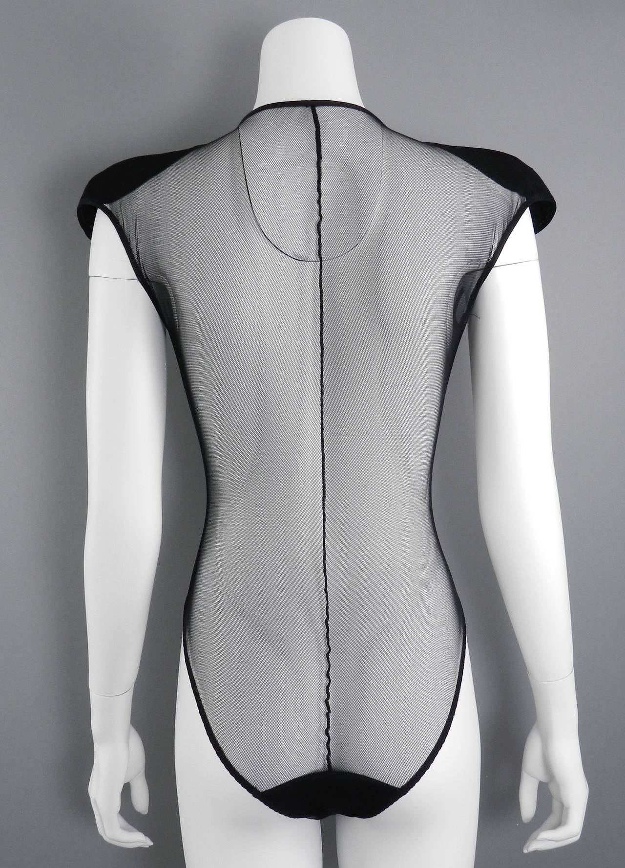 Gianfranco Ferre Vintage 1980's Sheer Mesh Bodysuit 1