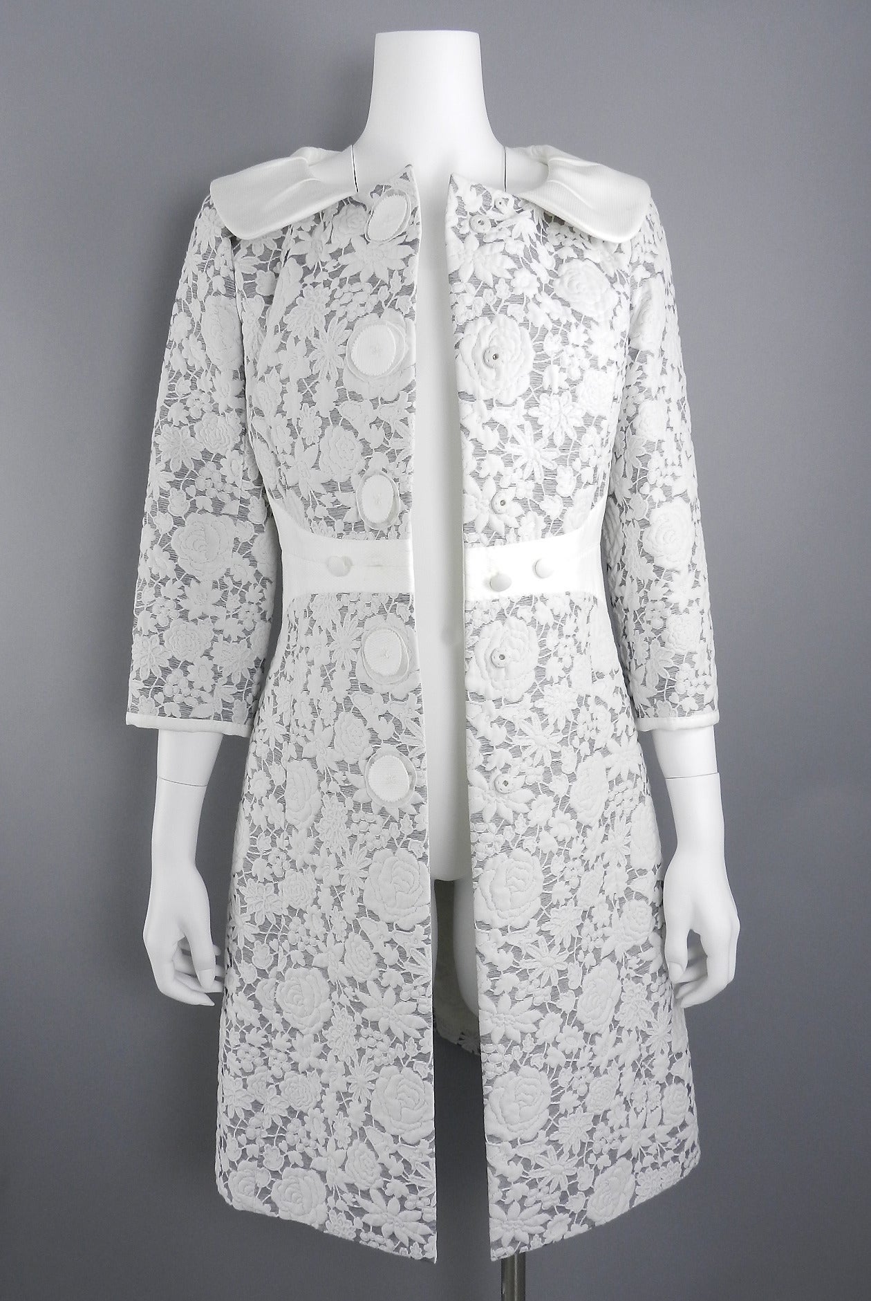 Louis Vuitton White Cotton Floral Jacket 2