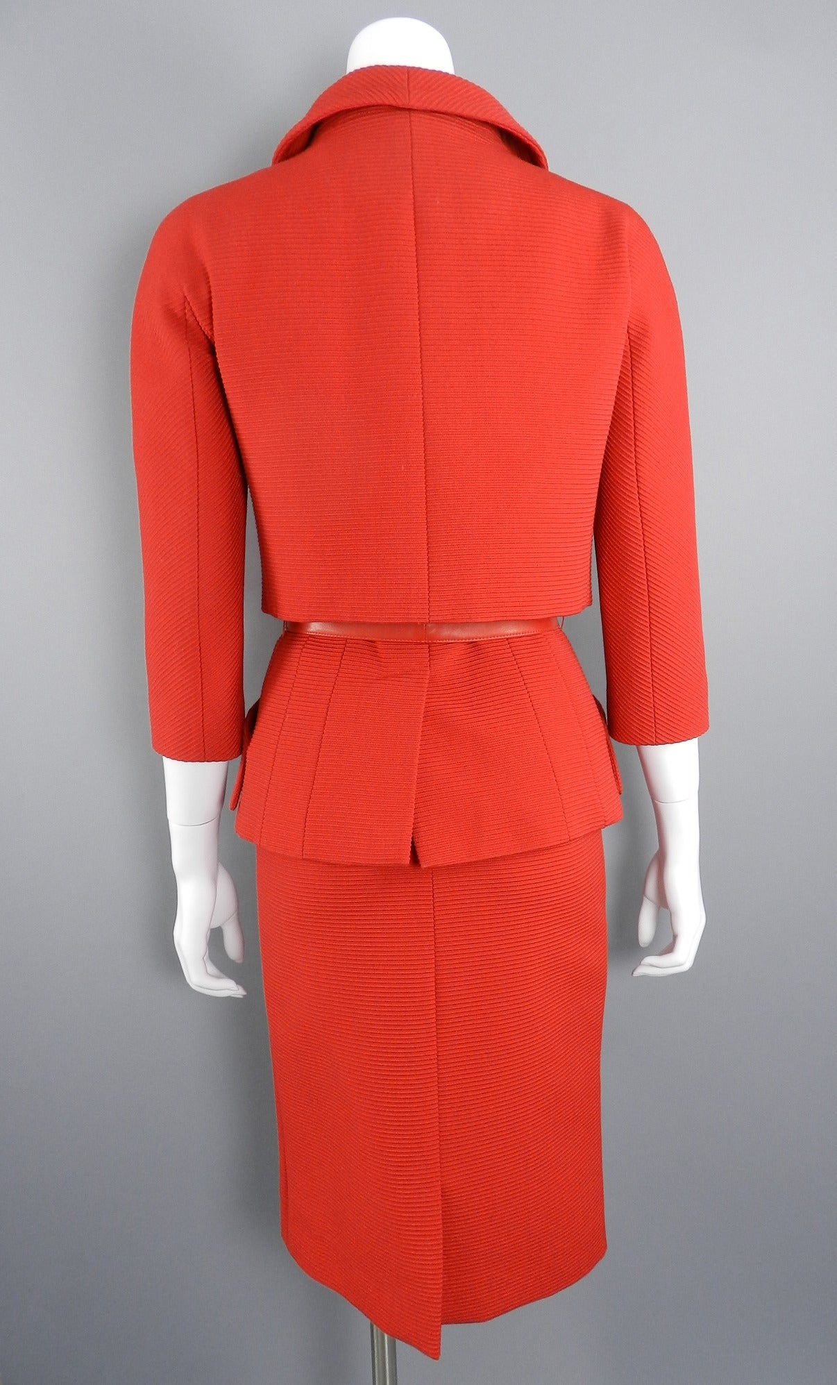 christian dior red suit