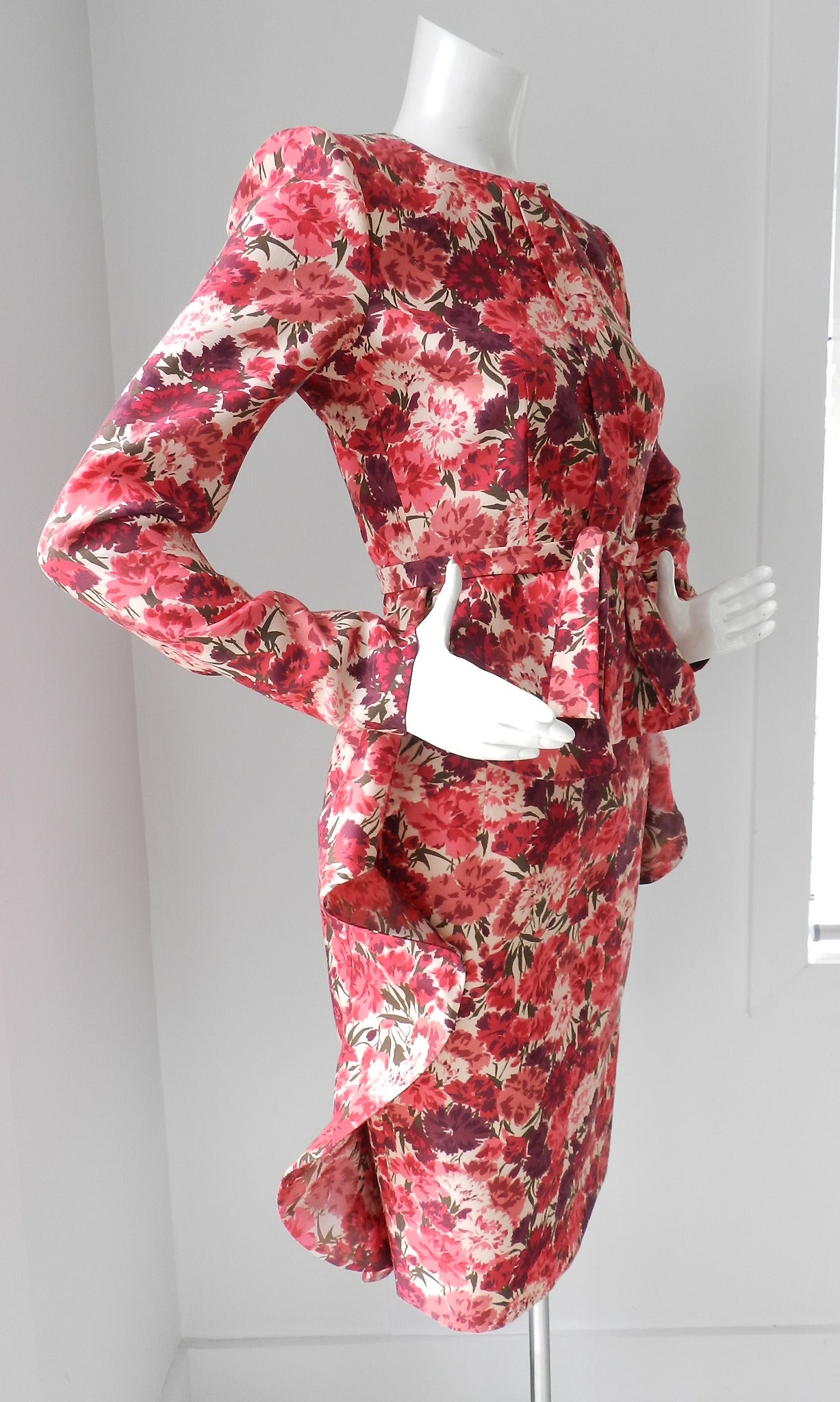 Giambattista Vali 2012 Fall Haute Couture Carnation Floral Skirt Suit 1