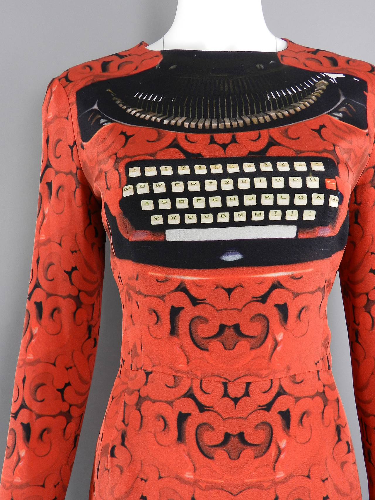 Mary Katrantzou 2012 Red Typewriter Dress 2