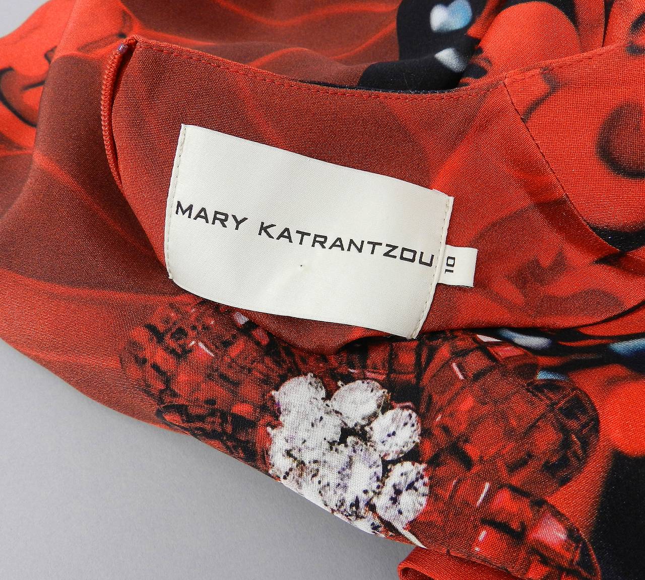 Mary Katrantzou 2012 Red Typewriter Dress 3