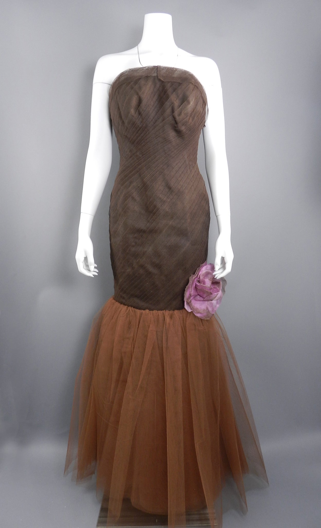Yves Saint Laurent Vintage Haute Couture Tulle Gown