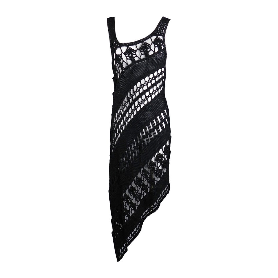 1990's Yohji Yamamoto Knit Asymmetrical Dress For Sale