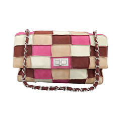 Retro Chanel 2.55 Suede Patchwork Quilt Bag