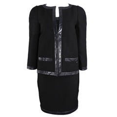Chanel 13P Runway Black Strapless Dress and Jacket Suit