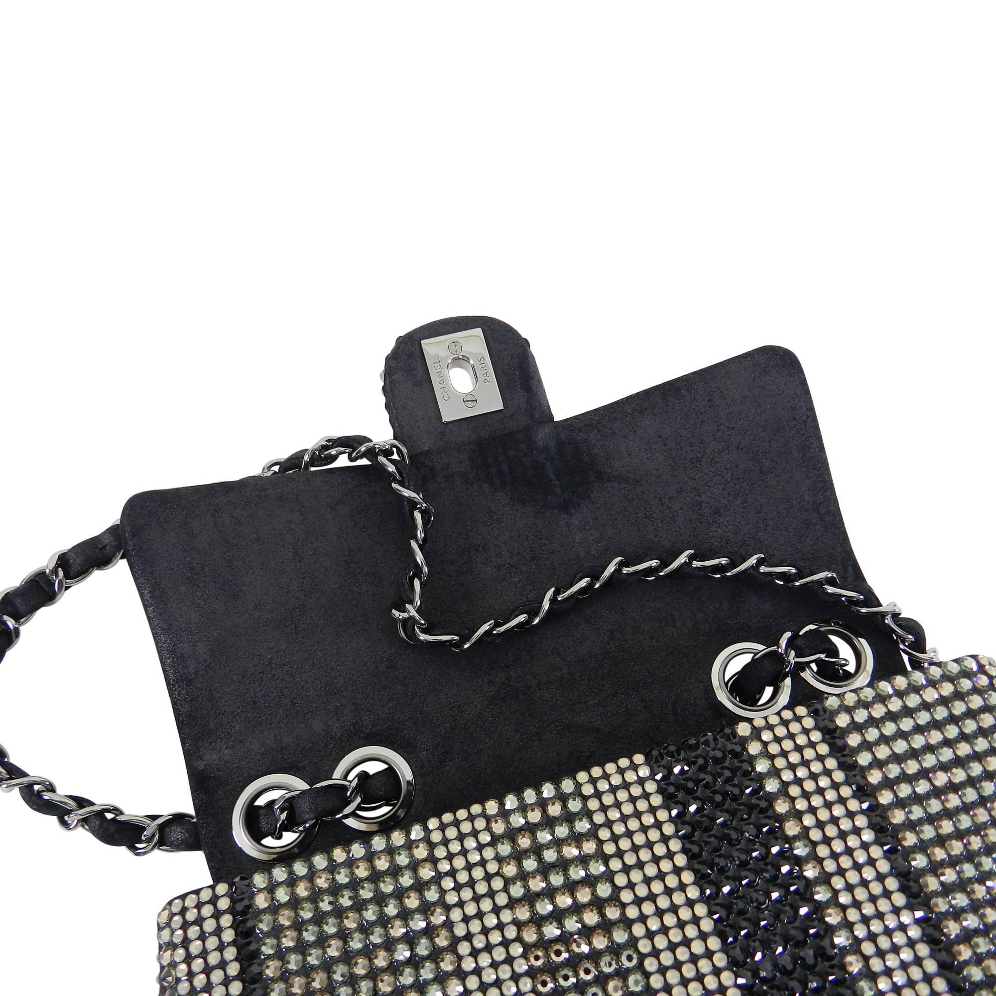 Chanel Strass swarovski crystal Mini Flap Bag In Excellent Condition In Toronto, ON