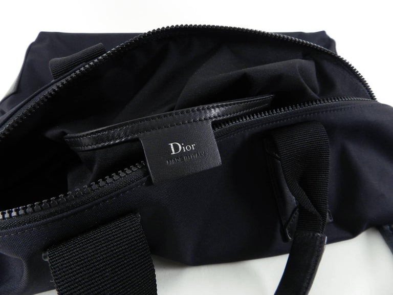 Christian Dior Homme Pre-fall 2017 New Wave Black Nylon Zip Top Tote Bag at 1stdibs