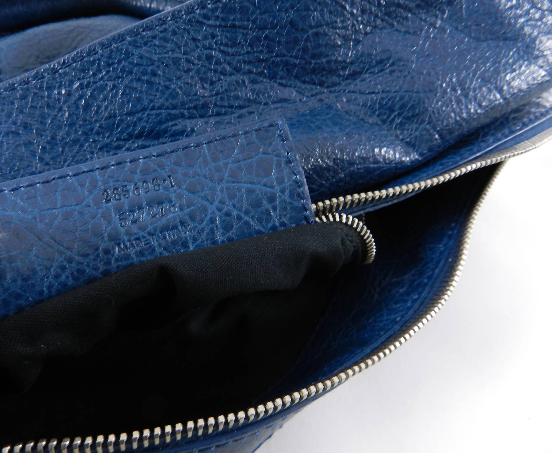 Women's or Men's Balenciaga City Blue Giant Weekender Overnight Duffle Bag