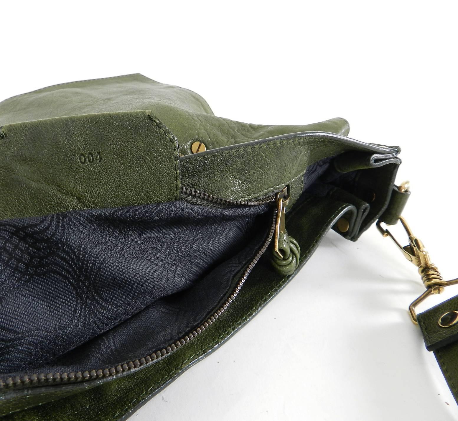 Proenza Schouler Large PS1 Olive Green Satchel Bag  In Excellent Condition In Toronto, ON