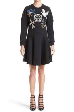 Alexander McQueen Medieval Embroidered Sweatshirt Dress