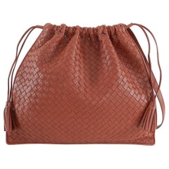 Bottega Veneta Brick Red Intrecciato leather Drawstring Bag