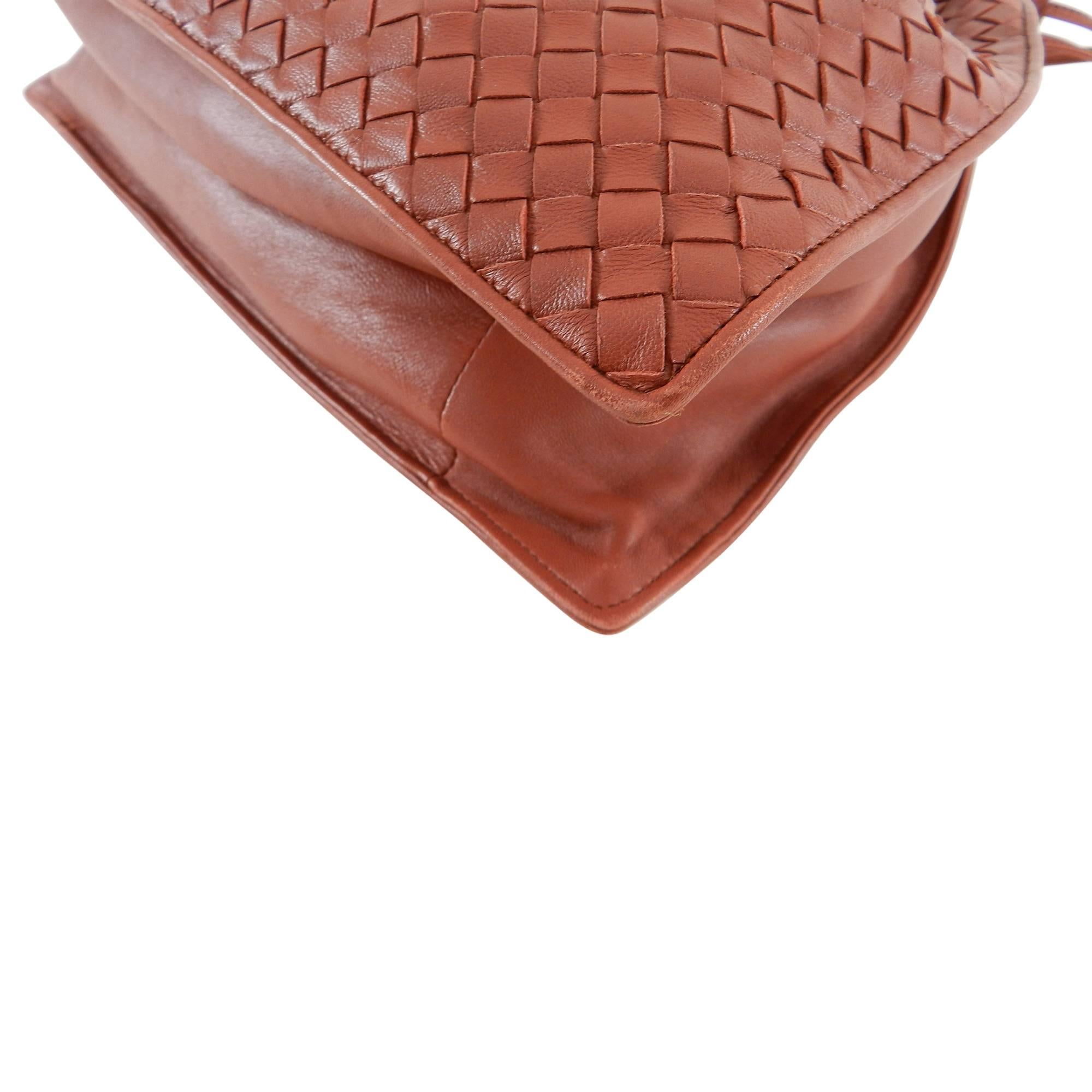 Bottega Veneta Brick Red Intrecciato leather Drawstring Bag 5