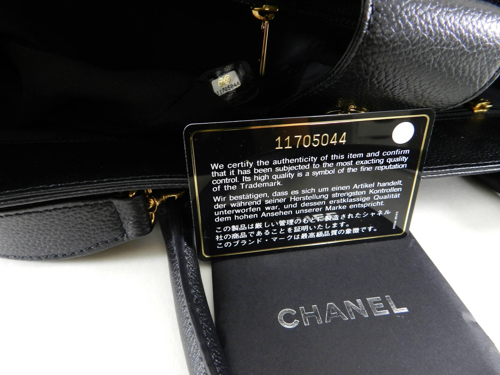 Chanel Black Executive Cerf Tote Bag Gold Hardware 2