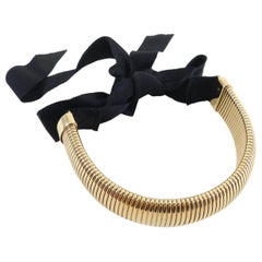 Lanvin Runway Gold Metal Choker Necklace, Spring 2012 