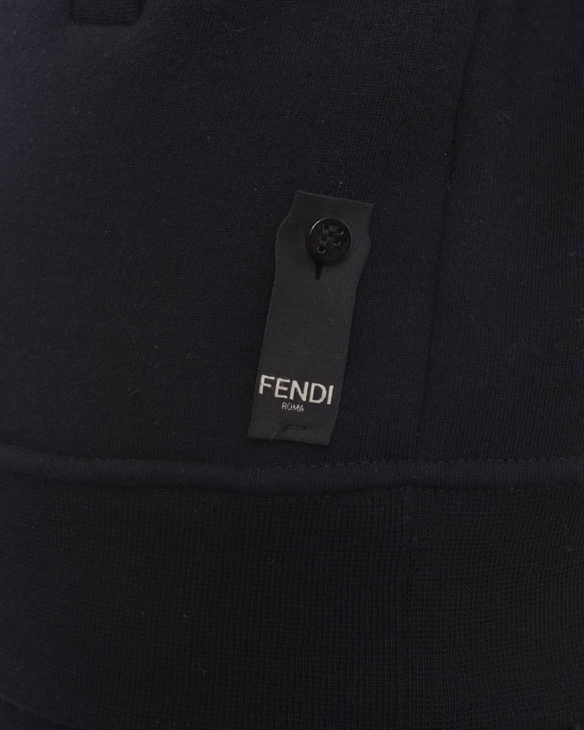 Fendi Monster Black Hoodie Sweatshirt with Yellow Eyes - 48 In Excellent Condition In Toronto, ON