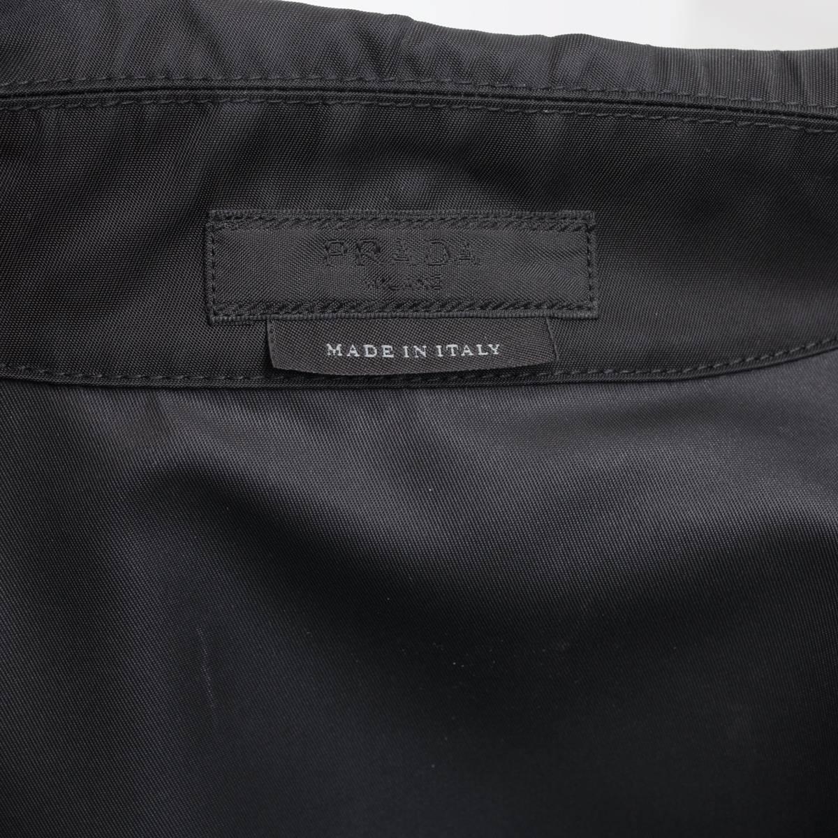 Prada Fall 2015 Black Nylon Short Sleeve Runway Jacket - M 2