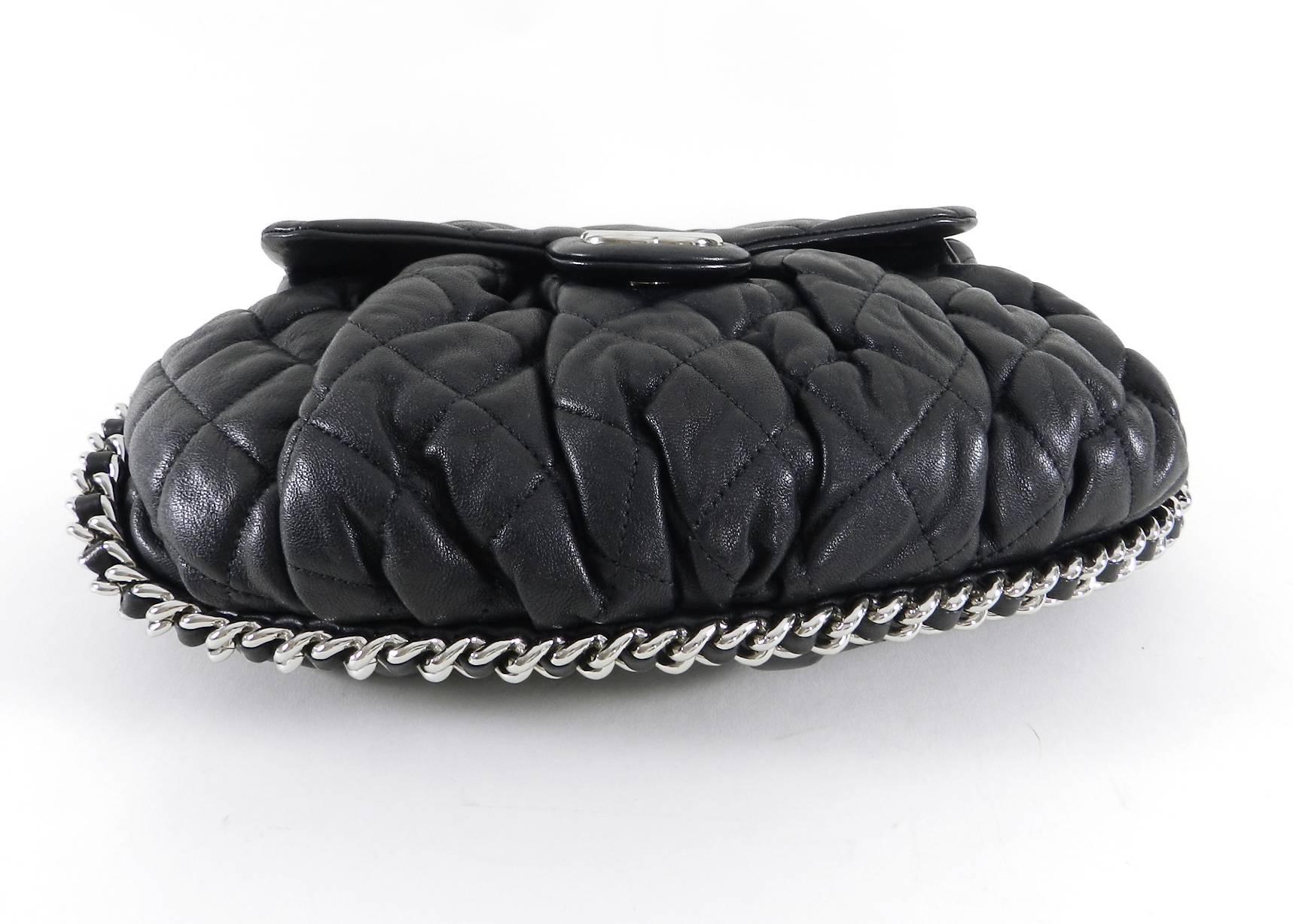 Women's Chanel Cruise 2011 black lambskin Quilt “Chain Around” Flap Bag