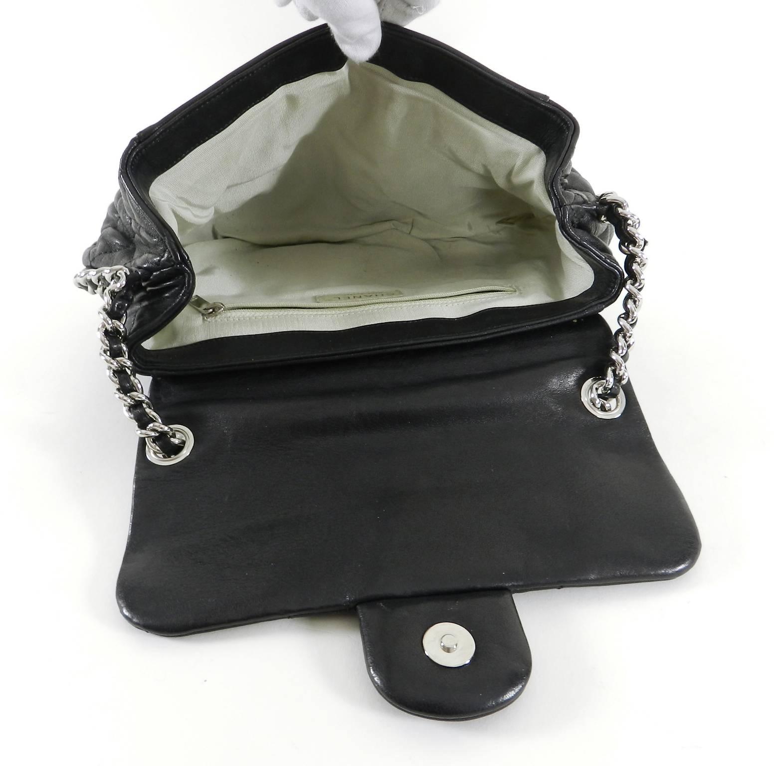 Chanel Cruise 2011 black lambskin Quilt “Chain Around” Flap Bag 5