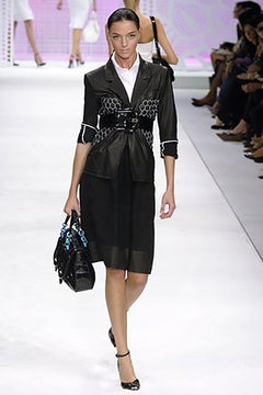 Fendi Black Leather Wide B Buckle Belt