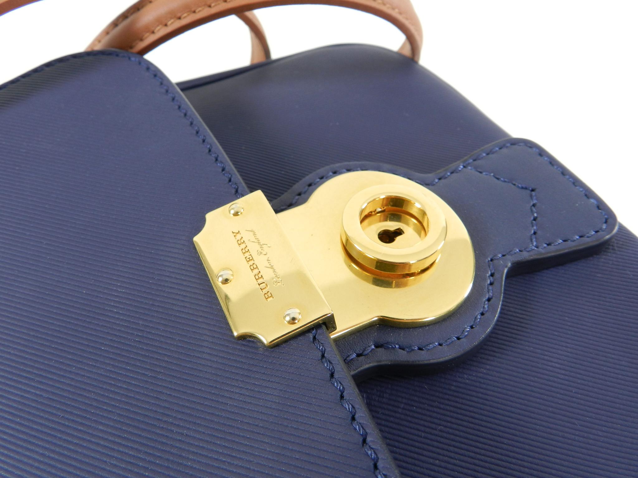 Burberry DK88 Small Ink Blue Top Handle Bag 1