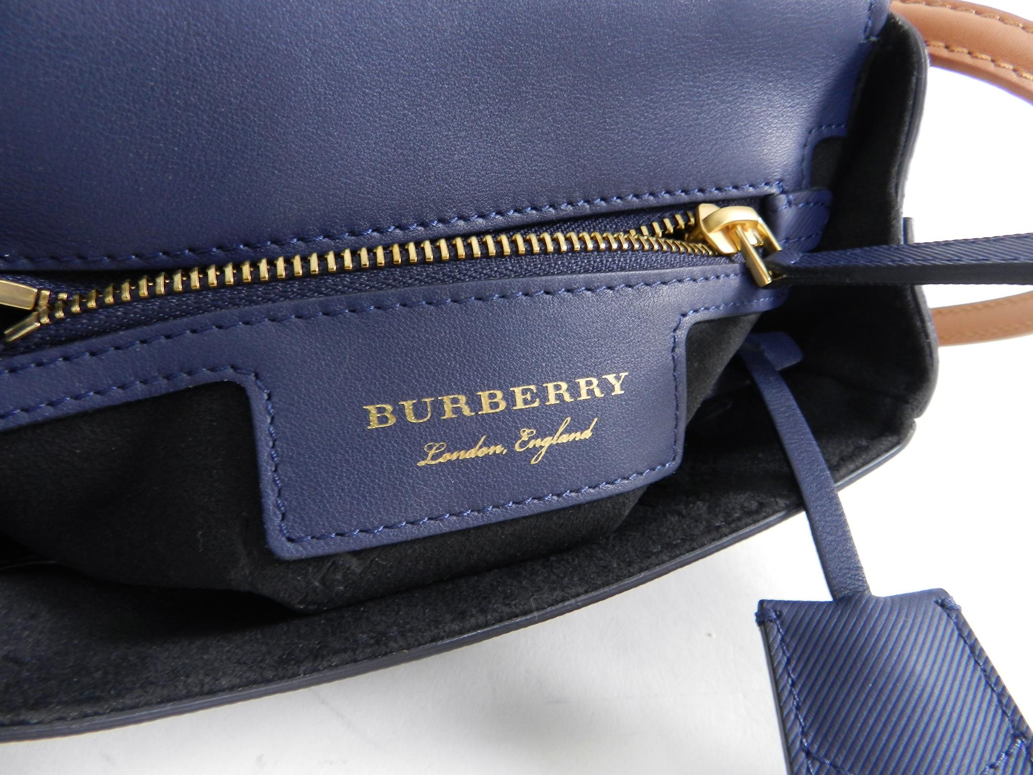 Burberry DK88 Small Ink Blue Top Handle Bag 2