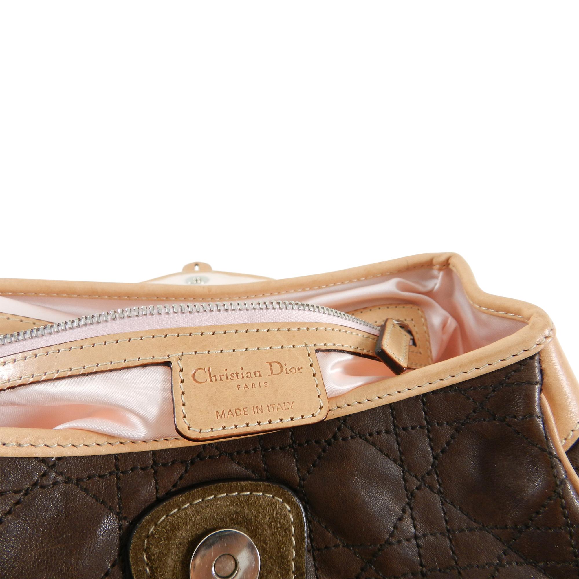 Christian Dior Brown Leather Romantique Small Bag 2