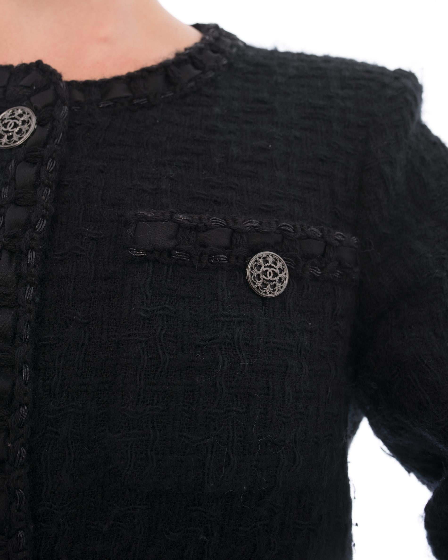 Chanel Classic Black Tweed Jacket, 2016 In Excellent Condition In Toronto, ON