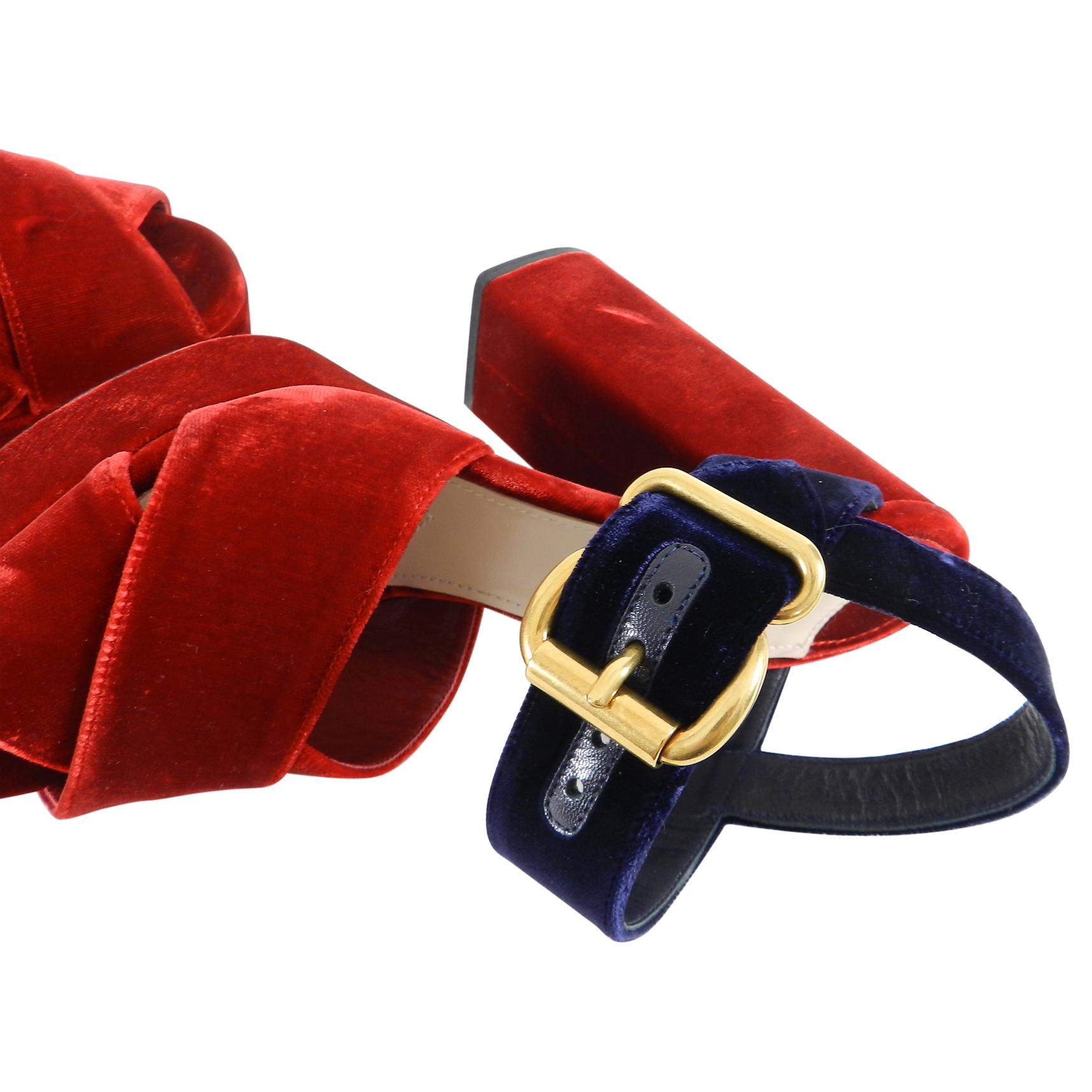 prada velvet platform sandals