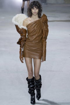 Saint Laurent Glossed Leather Black Over the Knee Niki Boots