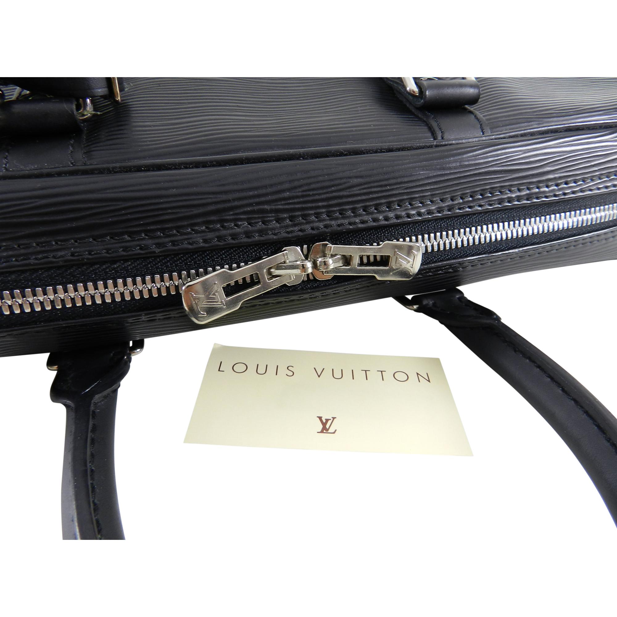 Louis Vuitton Black Epi Porte Documents Voyage Laptop Bag 4