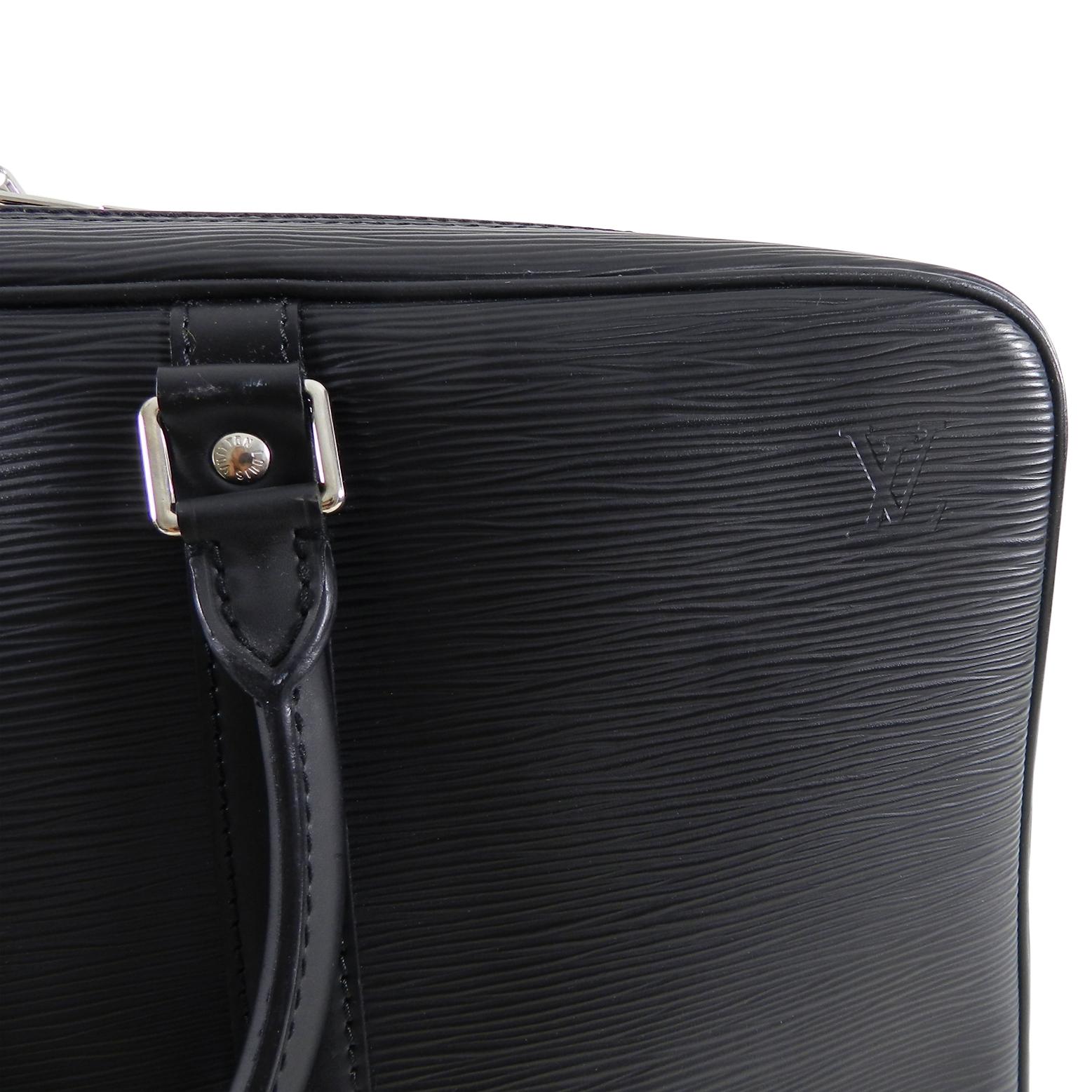 Louis Vuitton Black Epi Porte Documents Voyage Laptop Bag 6