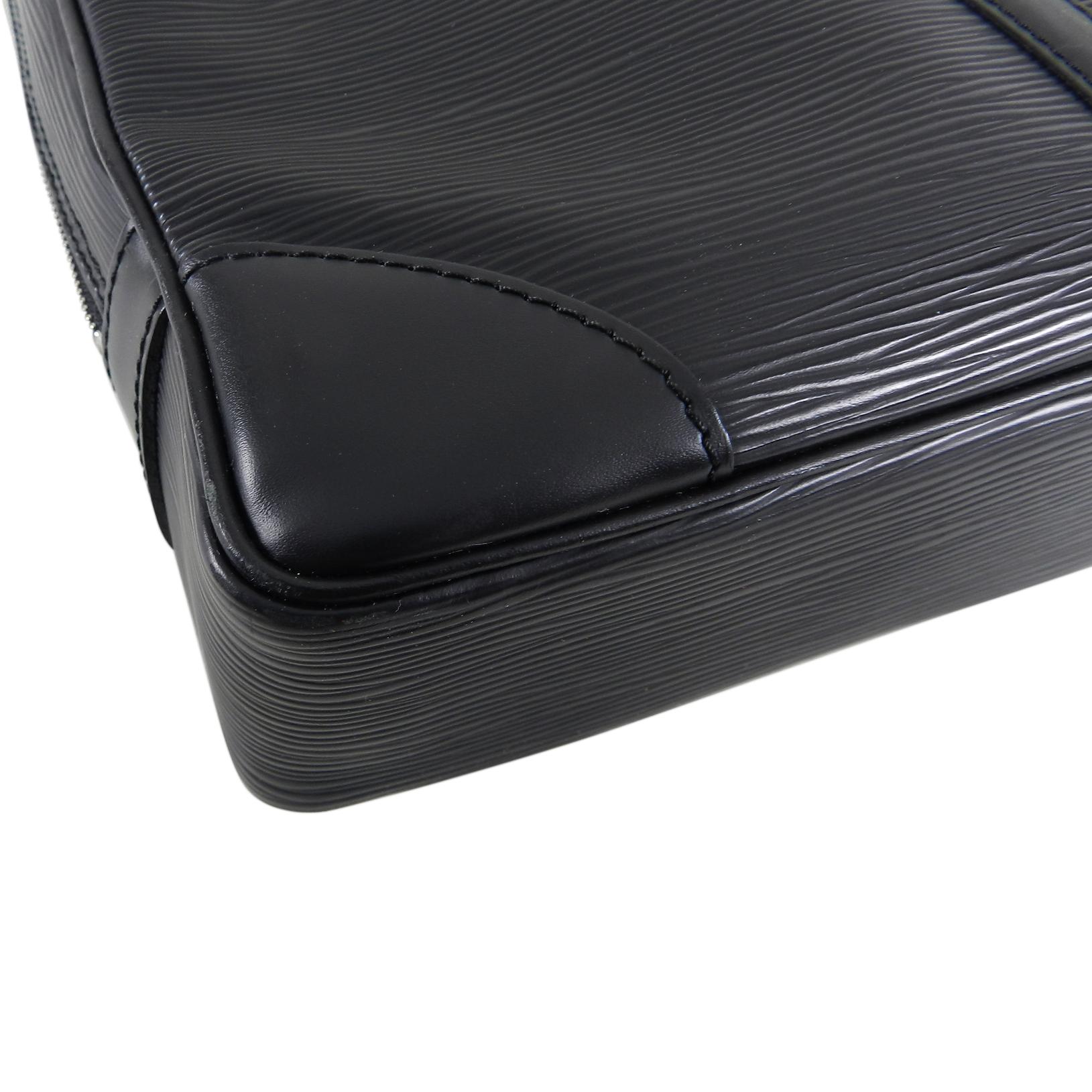 Louis Vuitton Black Epi Porte Documents Voyage Laptop Bag 8