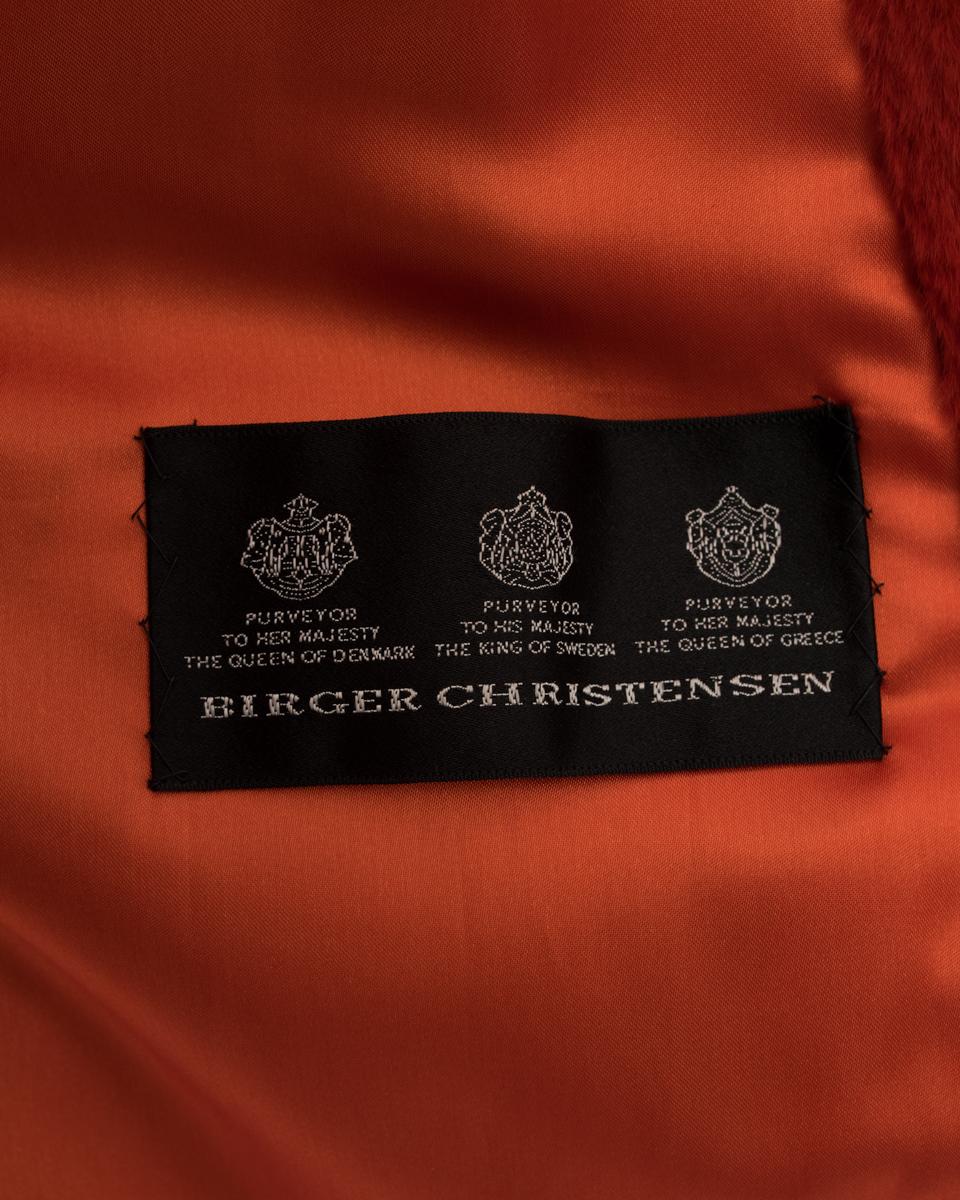 Women's Vintage Adolfo Birger Christensen Orange Sheared Mink Fur Coat - 10