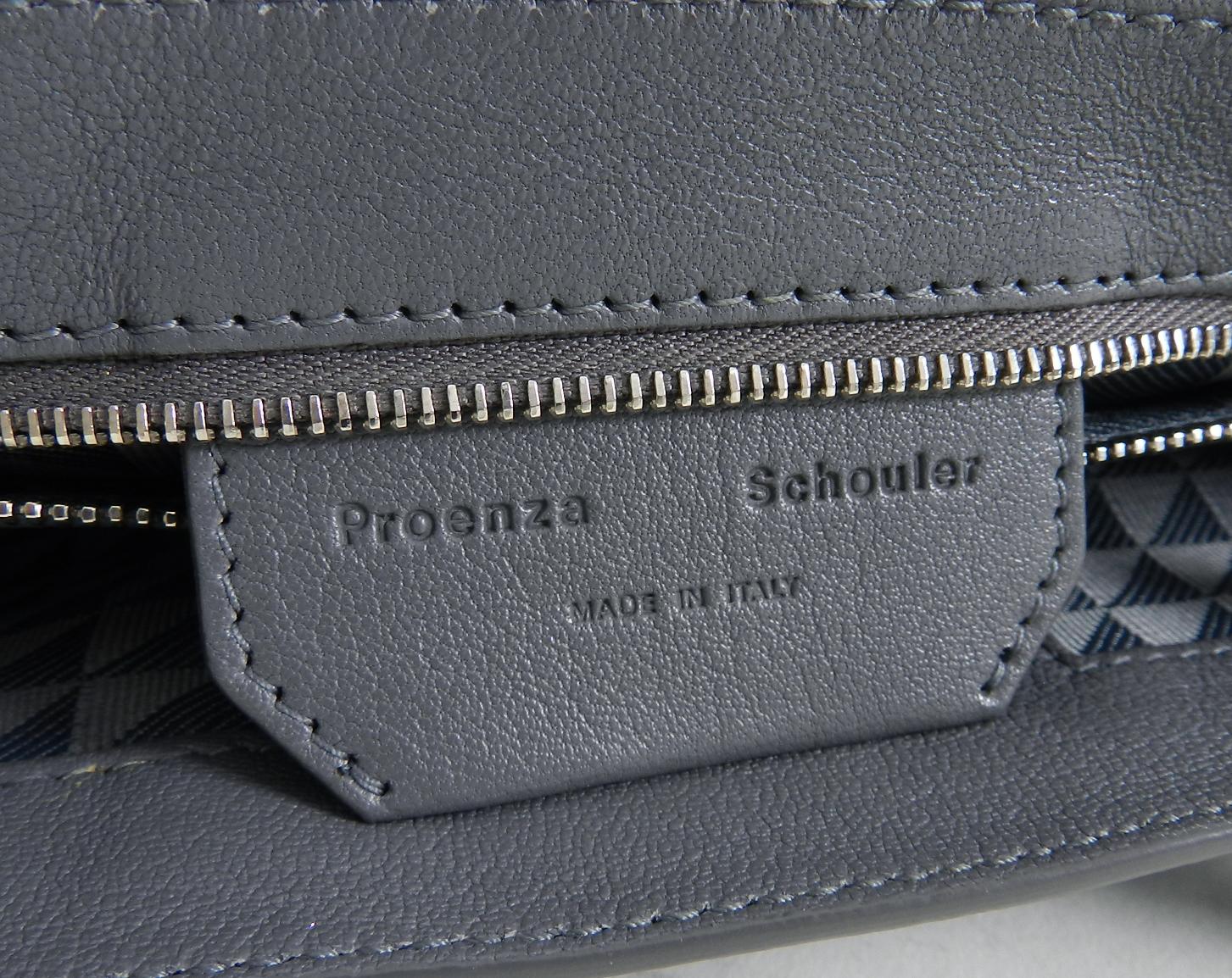 Women's Proenza Schouler PS1 Medium Heather Grey Leather Satchel Bag