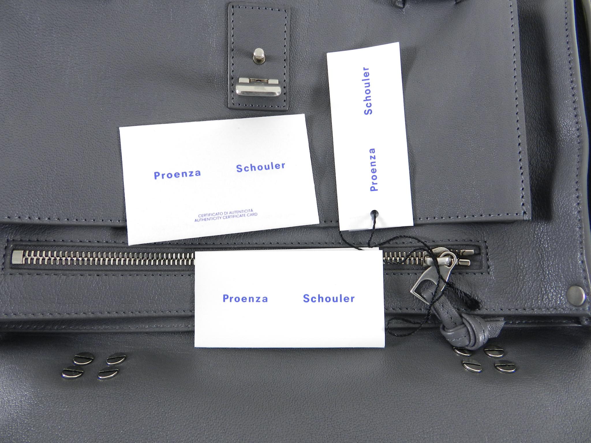 Proenza Schouler PS1 Medium Heather Grey Leather Satchel Bag 1