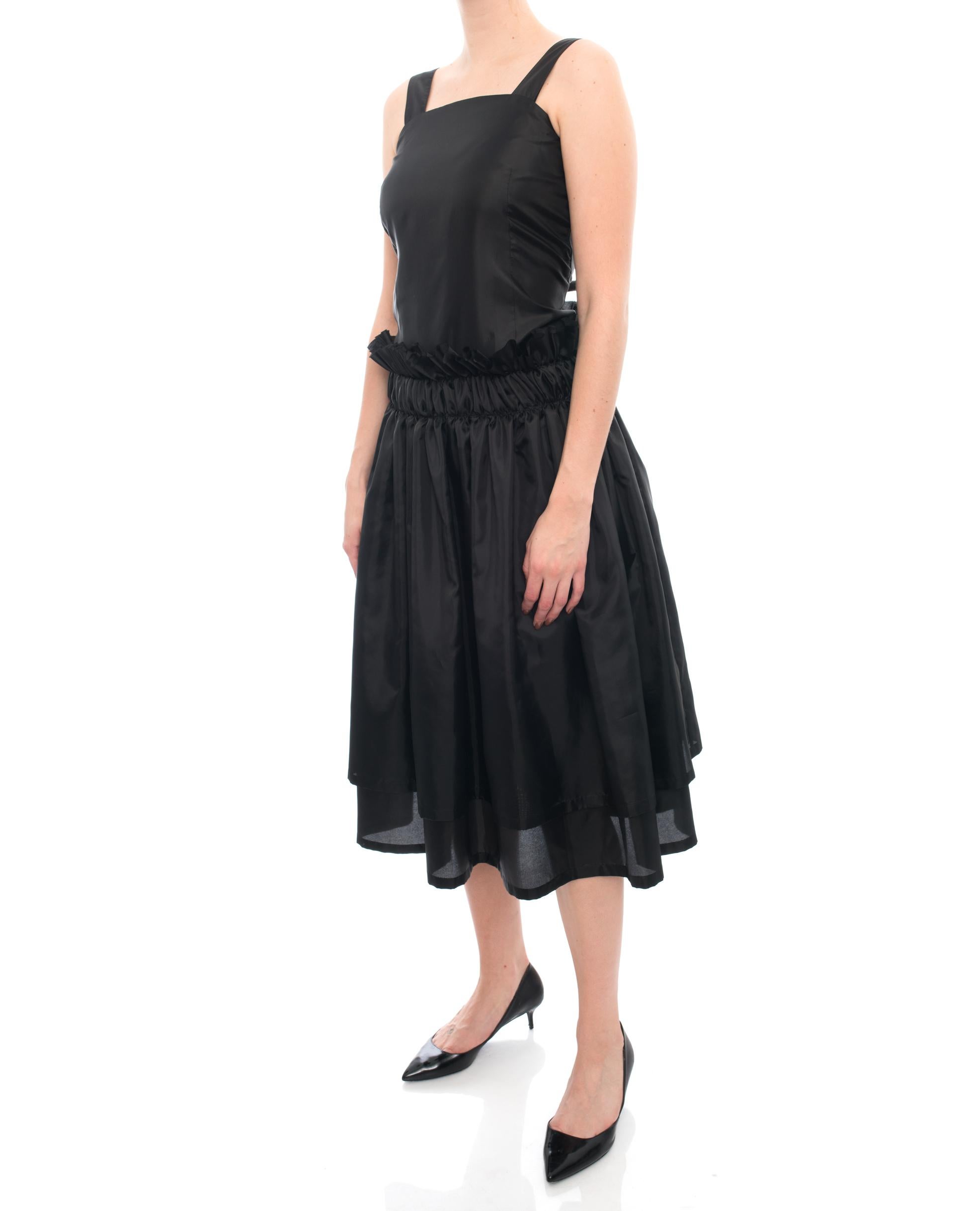 Noir Kei Ninomiya Comme Des Garcons Black Ruffle Dress - S In Excellent Condition In Toronto, ON