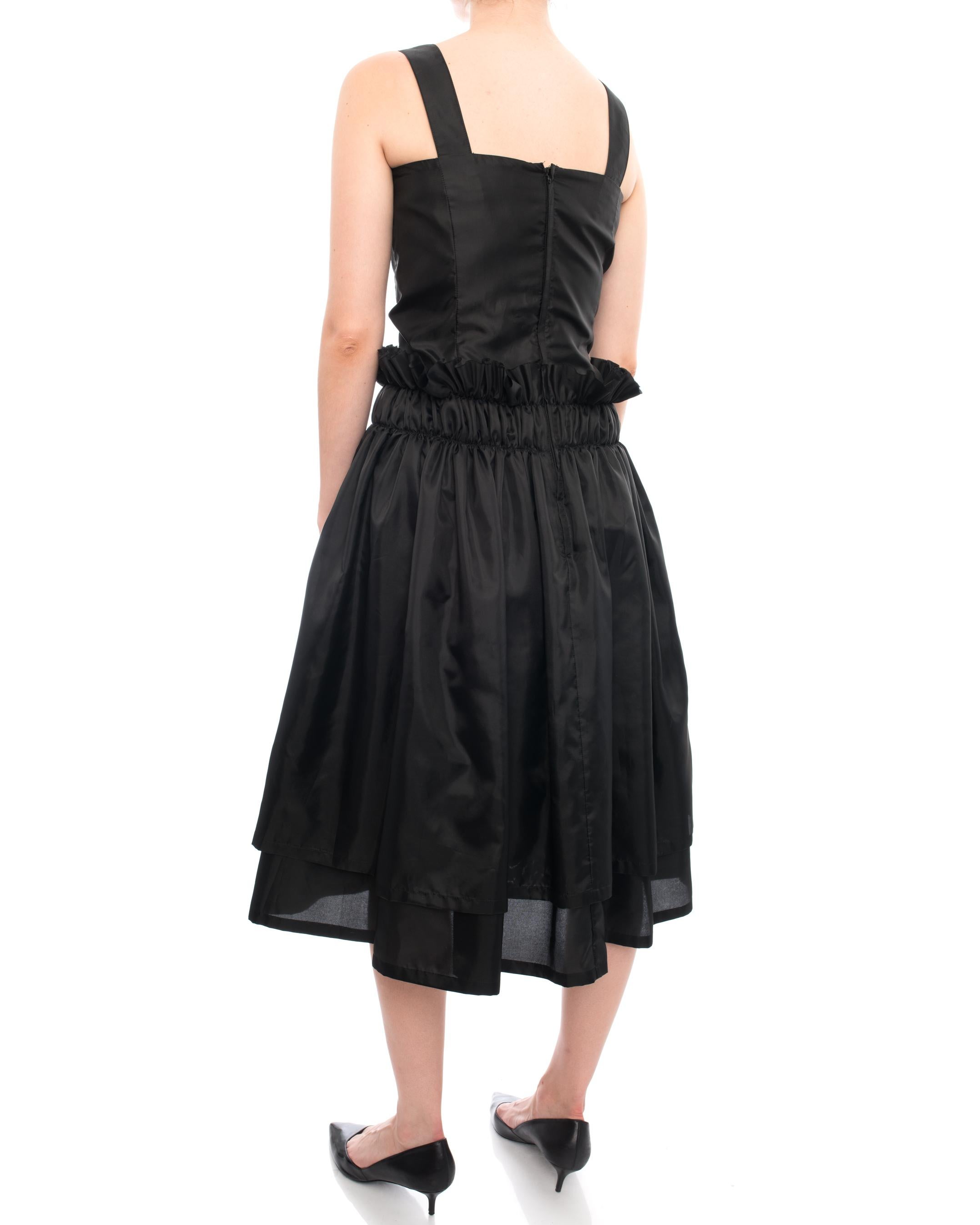 Women's Noir Kei Ninomiya Comme Des Garcons Black Ruffle Dress - S