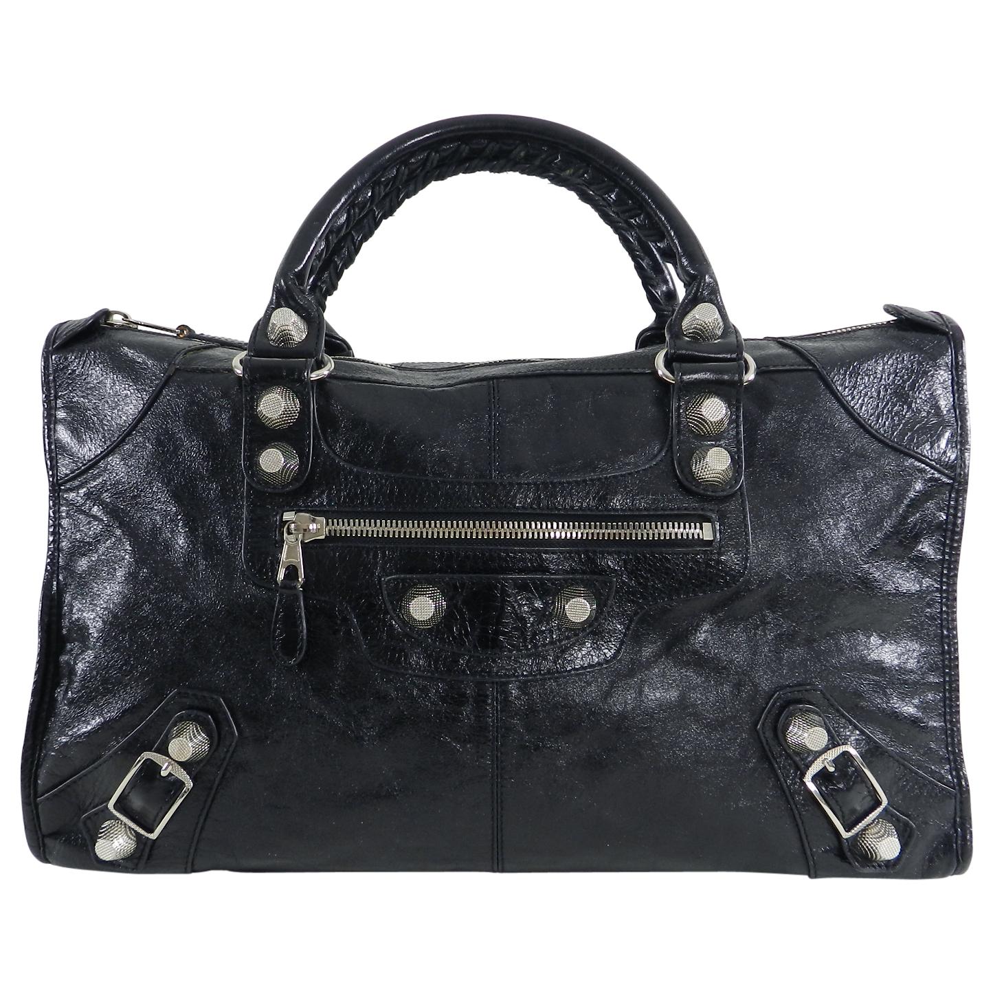 Balenciaga Black City Giant 21 Bag Silver Hardware at 1stDibs | balenciaga 173082 200047, balenciaga city giant 21, balenciaga work bag