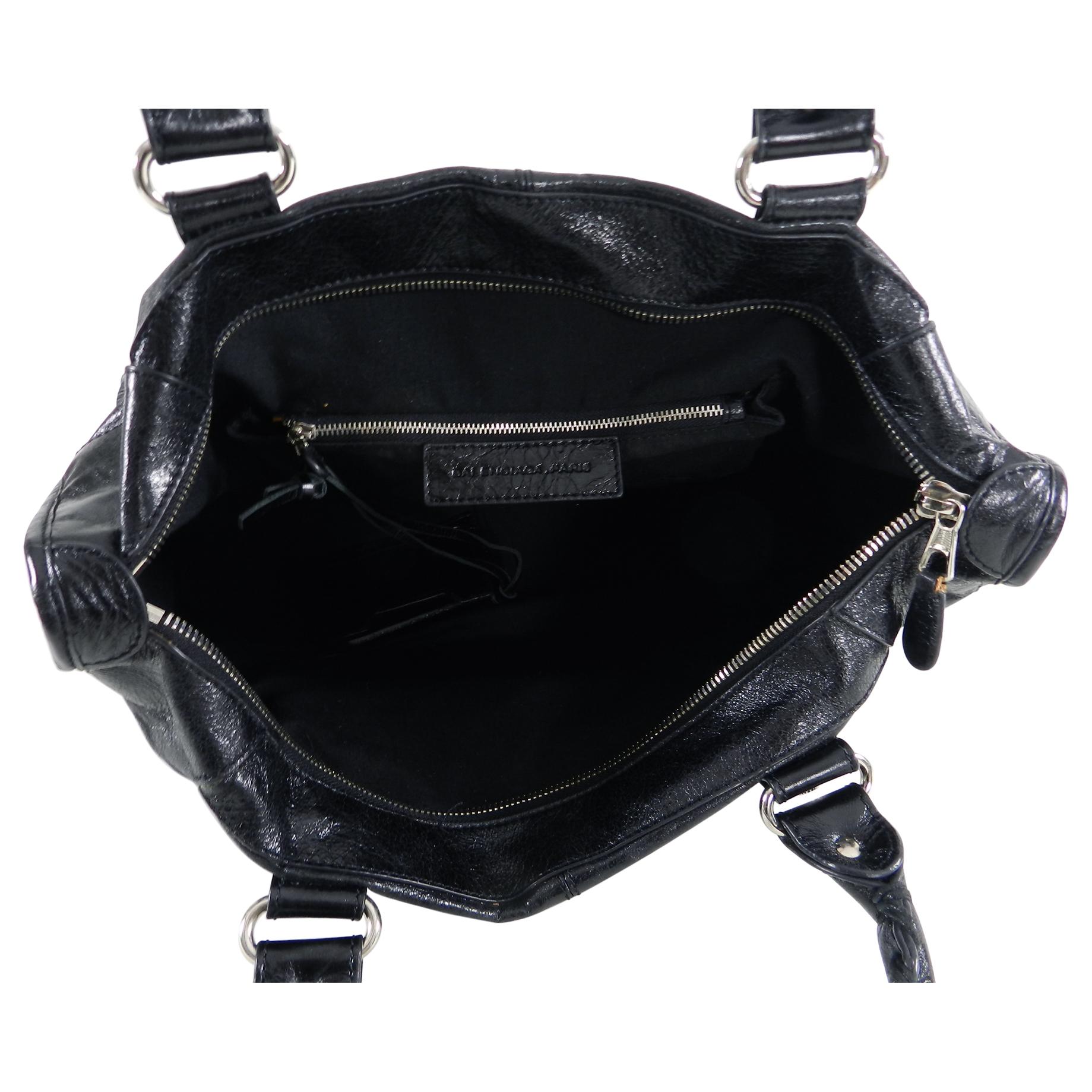 Balenciaga Black City Giant 21 Work Bag Silver Hardware In Excellent Condition In Toronto, ON