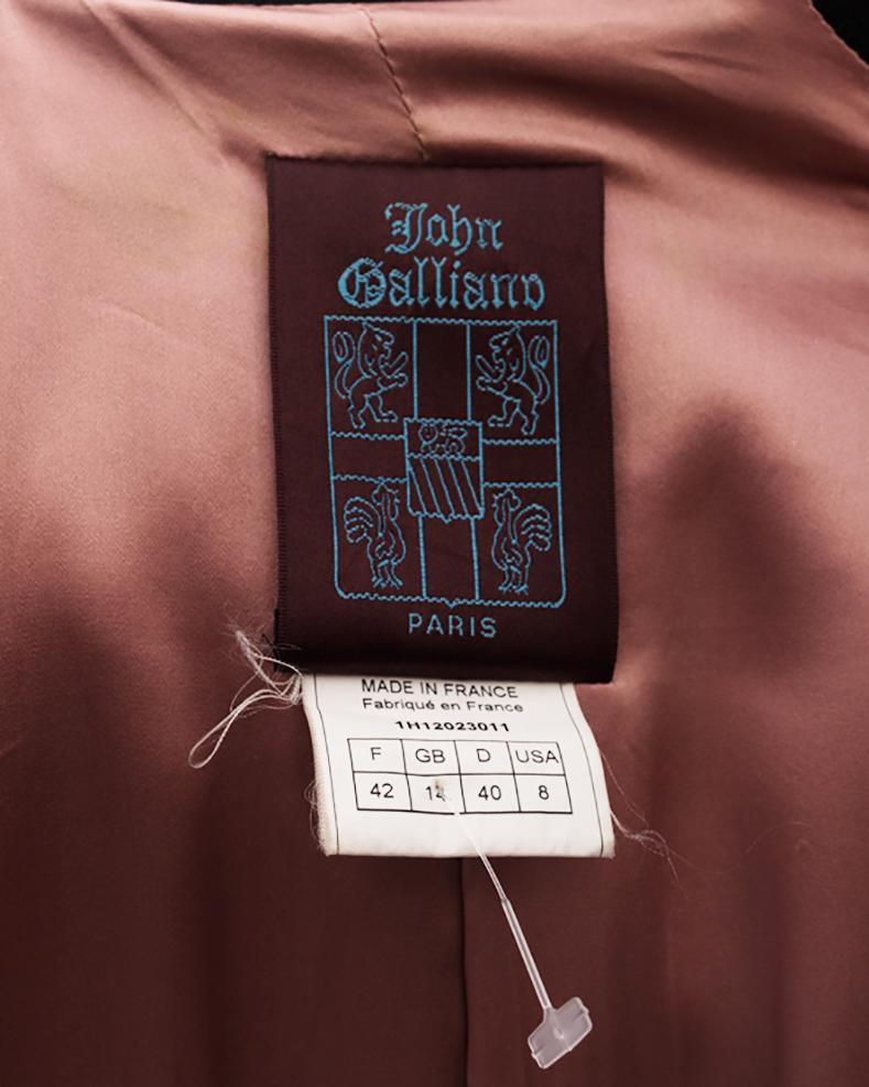 John Galliano Vintage Black Short Trench Jacket - 8 3