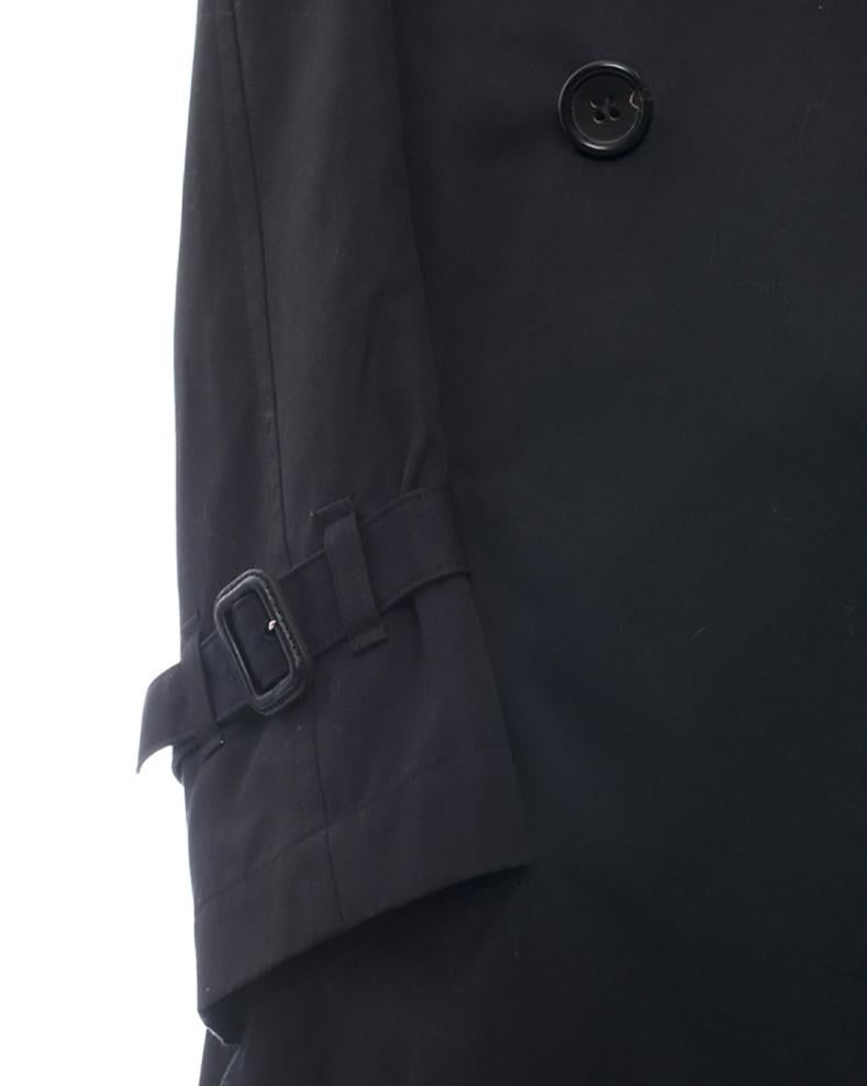 Junya Watanabe Comme des Garcons Navy Trench Coat Cape - 2 In Good Condition In Toronto, ON