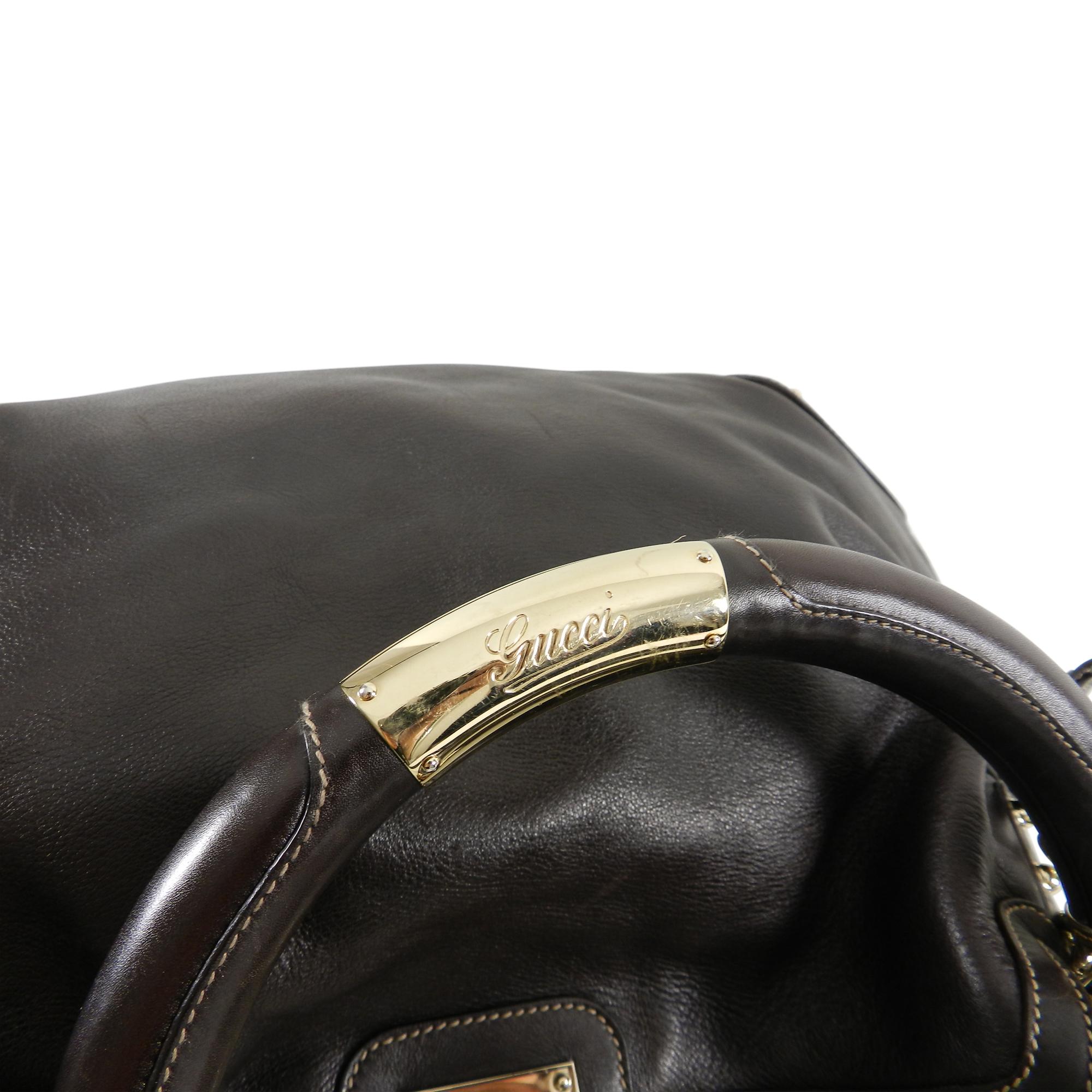 Gucci Brown Leather Indy Hobo Large Bag with Bamboo Tassels 2