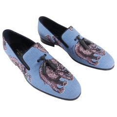 Louis Vuitton x Chapman Brothers Blue Elephant Auteuil Slipper Loafers - 10