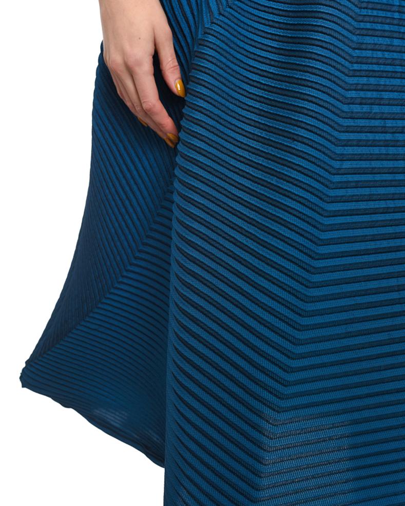 Issey Miyake Blue Polygon Pleat Architectural Avant Garde Skirt - S / M 2