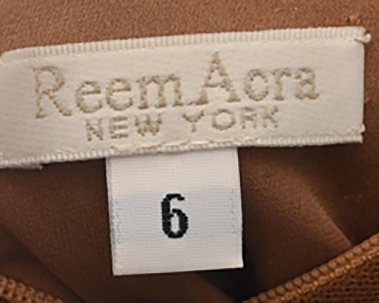 Reem Acra light Brown Beaded Tank and Mink Trim Crop Jacket - 2 at 1stDibs
