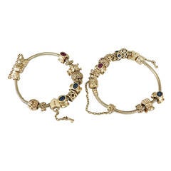 Used Pandora Gold Charm Bracelets
