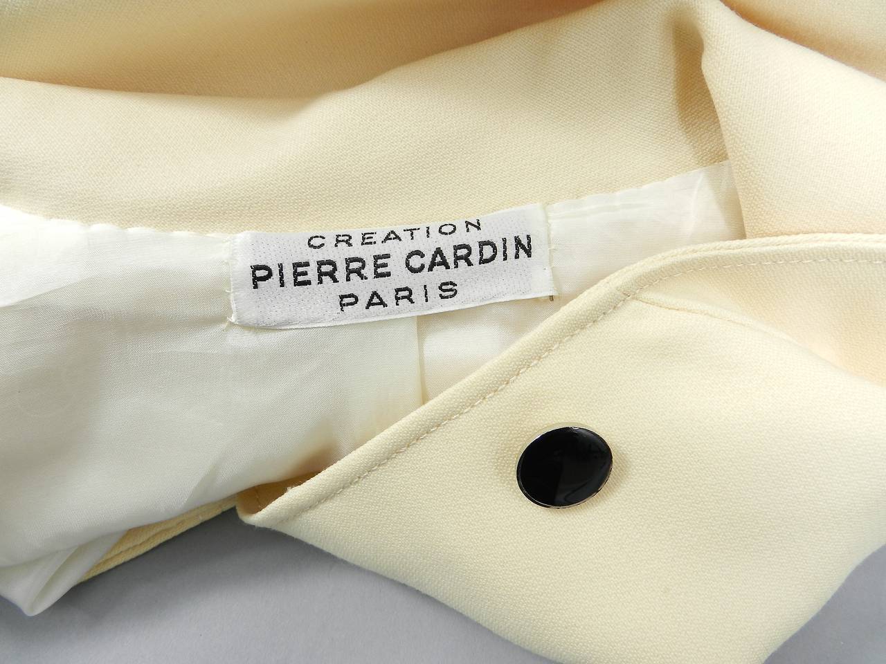 Pierre Cardin Vintage Early 1970's Cream Wool Coat 1