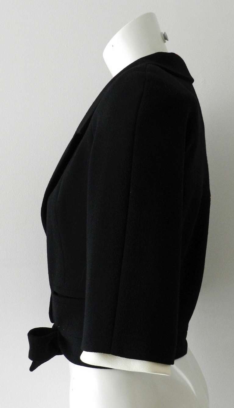 Chanel 07P Black Crop Jacket with White Trim 1